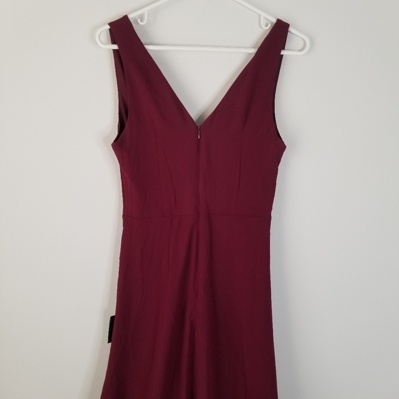 NWT Lulu's Endearing Elegance Burgundy Sleeveless Twist-Front Maxi Dress S - Picture 12 of 16